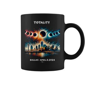 Total Solar Eclipse April 8 2024 Dallas Coffee Mug | Mazezy