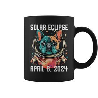 Total Solar Eclipse April 8 2024 French Bulldog Coffee Mug - Seseable