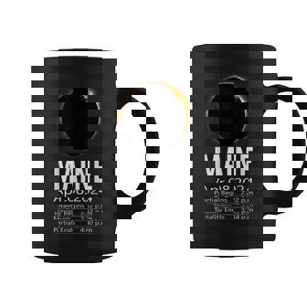 Total Solar Eclipse April 8 2024 Maine Schedule Time Coffee Mug | Mazezy