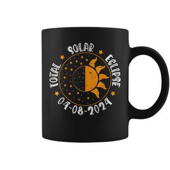 Total Solar Eclipse April 8 2024 Totality Moon Sun Retro Coffee Mug - Seseable