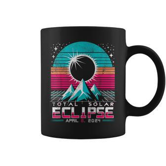 Total Solar Eclipse April 8 2024 Totality Eclipse Retro 80S Coffee Mug - Seseable