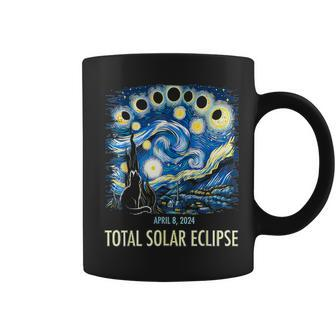 Total Solar Eclipse April 8 2024 Van Gogh Starry Night Coffee Mug | Mazezy