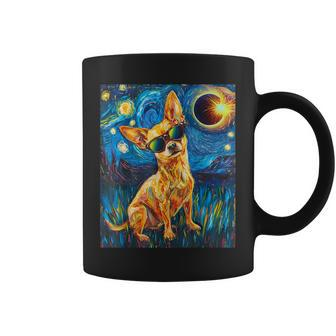 Total Solar Eclipse Chihuahua Dog Coffee Mug - Seseable