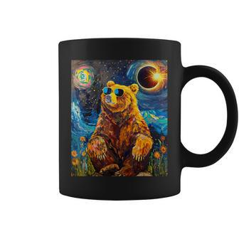 Total Solar Eclipse Grizzly Bear Coffee Mug - Seseable