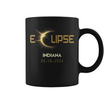 Total Solar Eclipse Indiana Totality April 8 2024 Indiana Coffee Mug - Seseable