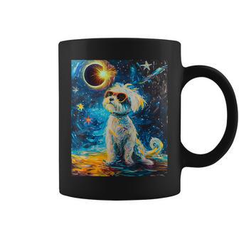 Total Solar Eclipse Maltese Dog Coffee Mug - Monsterry AU