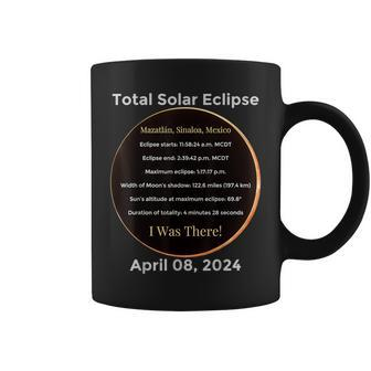 Total Solar Eclipse Mazatlán Sinaloa Mexico 2024 Photo Facts Coffee Mug - Seseable