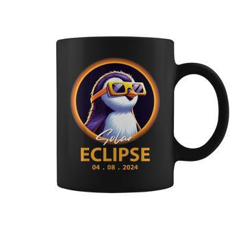 Total Solar Eclipse Penguin Wearing Glasses Eclipse 2024 Coffee Mug - Seseable