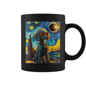 Total Solar Eclipse Poodle Dog Coffee Mug - Monsterry