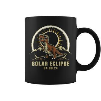 Total Solar Eclipse T-Rex April 8 2024 America Solar Eclipse Coffee Mug | Mazezy