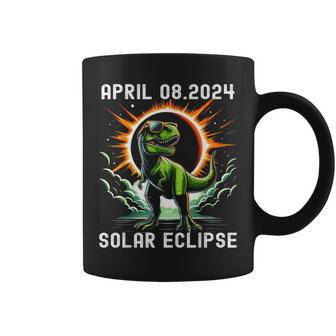 Total Solar Eclipse T-Rex April 8 2024 America Solar Eclipse Coffee Mug | Mazezy