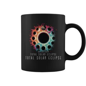 Total Solar Eclipse Tie Dye Vintage Inspired 2024 Coffee Mug - Seseable