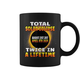 Total Solar Eclipse Twice In A Lifetime 2017 2024 Souvenir Coffee Mug - Thegiftio UK