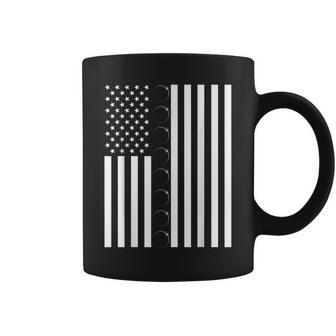 Total Solar Eclipse Us American Flag 04082024 Totality Coffee Mug | Mazezy