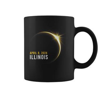 Totality 04 08 2024 Total Solar Eclipse 2024 Illinois Coffee Mug - Monsterry UK
