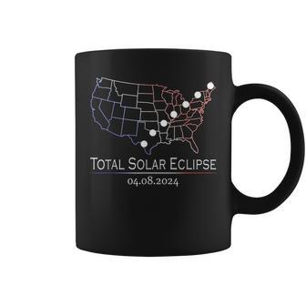Totality America Total Solar Eclipse 04082024 Usa Map Coffee Mug - Monsterry