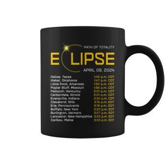 Totality Path 2024 Eclipse Map Total Eclipse Astronomy Coffee Mug | Mazezy