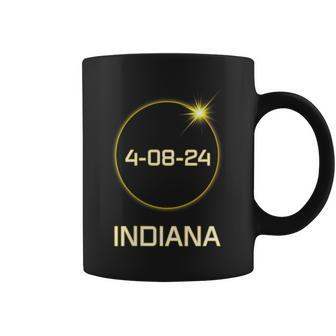 Totality Path 2024 Indiana Total Eclipse Pocket Coffee Mug - Monsterry AU