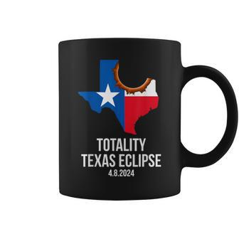 Totality Texas Eclipse 2024 Tx Total Solar Texan State Flag Coffee Mug - Seseable