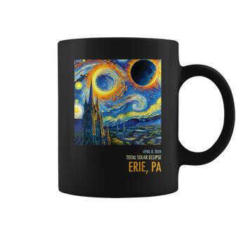 Totality Total Solar Eclipse 04 8 2024 Erie Pa Starry Night Coffee Mug | Mazezy