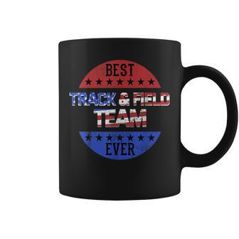 Track And Field Team Independence Day Patriotic Usa Flag Coffee Mug - Monsterry