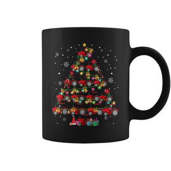 Tractor Christmas Tree Tractor Lover Farmer X-Mas Coffee Mug - Monsterry