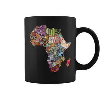 Traditional Ethnic Pattern Africa Pride Map For African Coffee Mug - Thegiftio UK