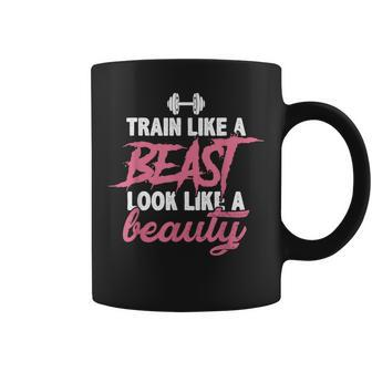 Train Like A Beast Look Like A Beauty Gym Personal Trainer Coffee Mug - Monsterry AU