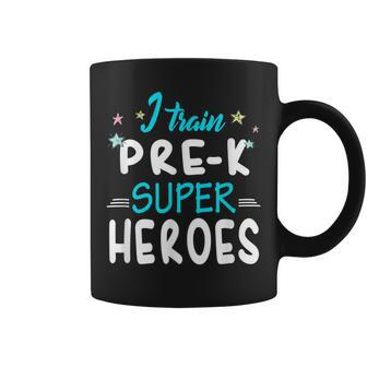 I Train Pre K Superheroes Teacher Team T Coffee Mug - Monsterry DE