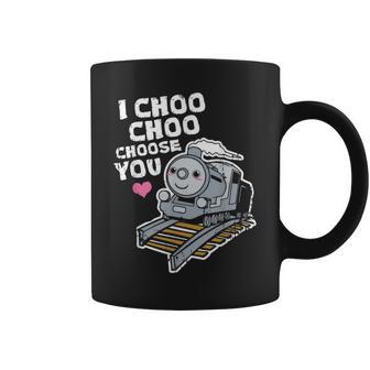 Train Valentines Day Locomotive I Choo Choose You Coffee Mug - Monsterry CA