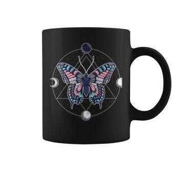 Transgender Butterfly Trans Pride Flag Lgbt Moon Subtle Gay Coffee Mug - Thegiftio UK