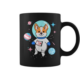 Transgender Corgi In Space Trans Pride Coffee Mug - Monsterry AU