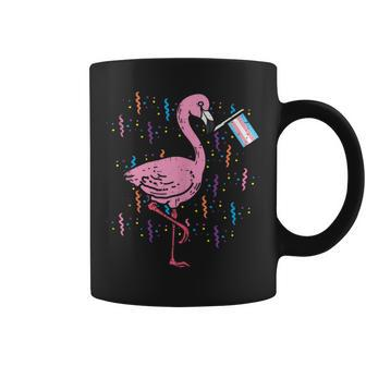Transgender Flag Flamingo Lgbt Trans Pride Stuff Animal Coffee Mug - Monsterry UK