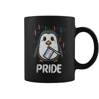 Transgender Flag Penguin Lgbt Trans Pride Stuff Animal Coffee Mug - Monsterry