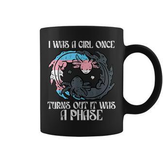 Transgender I Was Girl Once Just A Phase Trans Pride Lgbtq Coffee Mug - Monsterry DE
