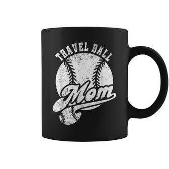 Travel Ball Mom Vintage Softball Mom Baseball Mom Coffee Mug - Monsterry CA