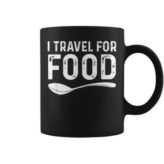 I Travel For Food Foodie Blogger Coffee Mug - Monsterry