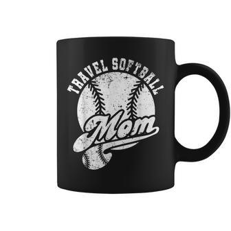 Travel Softball Mom Vintage Softball Mama Softball Player Coffee Mug - Monsterry
