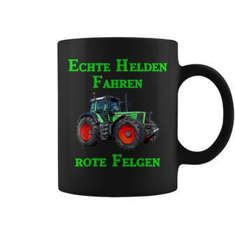 Trecker Echte Helden Fahren Rote Felgen Vintage Black Tassen - Seseable