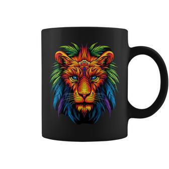 Tribal Lion Graphic Coffee Mug | Mazezy