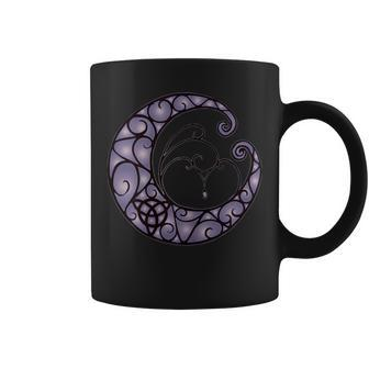 Triquetra Moon Witches Wiccan Pagan Spiritual Ladies T Coffee Mug - Monsterry