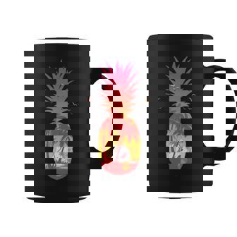 A Tropical Beach A Sunset Relax And Pineapples Coffee Mug | Mazezy