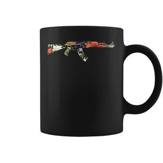 Tropical Gun Lover Firearm Beach Cute Hawaiian Aloha Ak-47 Coffee Mug - Monsterry