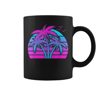 Tropical Vaporwave Hawaiian Palm Tree Hawaii Beach Edm Coffee Mug - Thegiftio UK