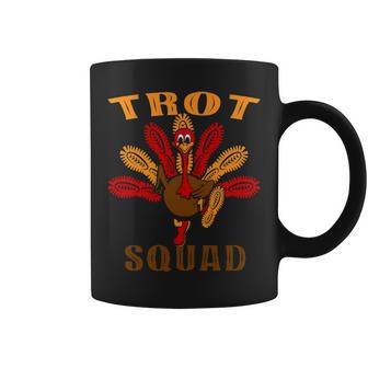 Trot Squad Thanksgiving Turkey Trot 5K Running Marathon Coffee Mug | Mazezy CA