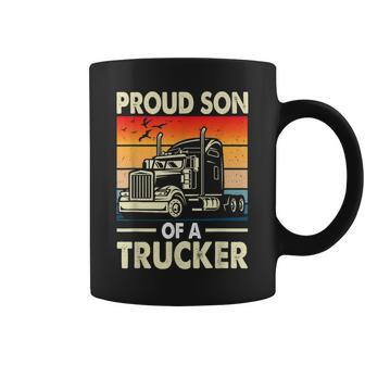 Truck Driver's Son Trucker's Son Father's Day Vintage Coffee Mug - Monsterry CA