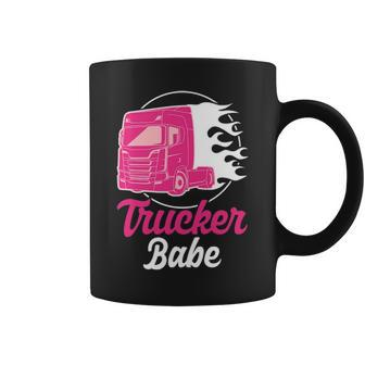 Trucker Babe Truck Driver Coffee Mug | Mazezy CA