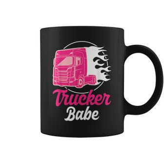 Trucker Babe Truck Driver And Trucker Tassen - Seseable