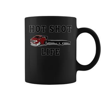 Trucker Hot Shot Trucking Dually Trailer Cdl T Coffee Mug - Monsterry DE