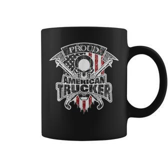 Trucking American Flag Trucker Coffee Mug - Monsterry UK